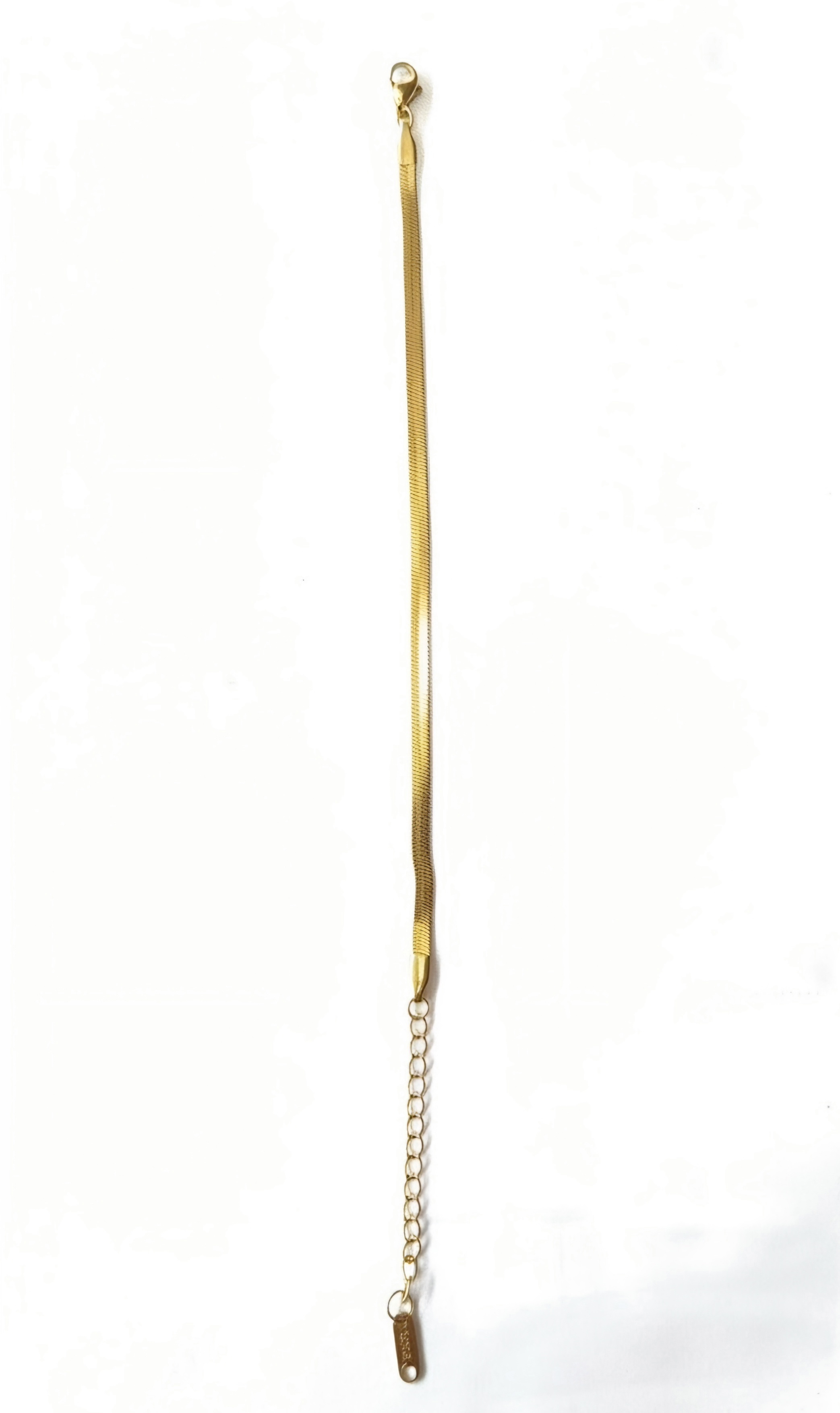Gold Herringbone Chain Bracelet — view 3